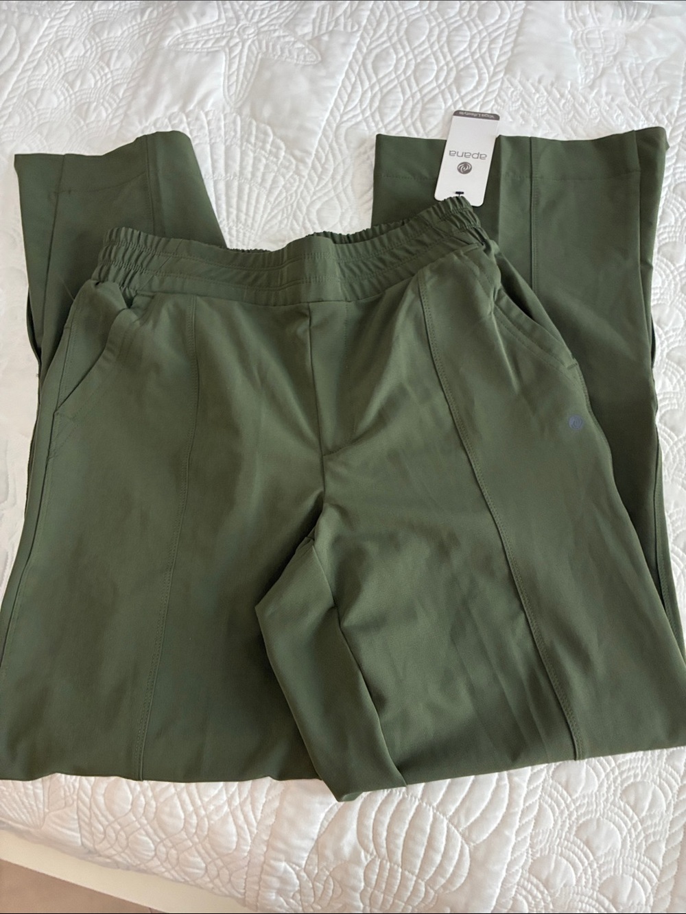 Apana Olive Green Yoga Pants